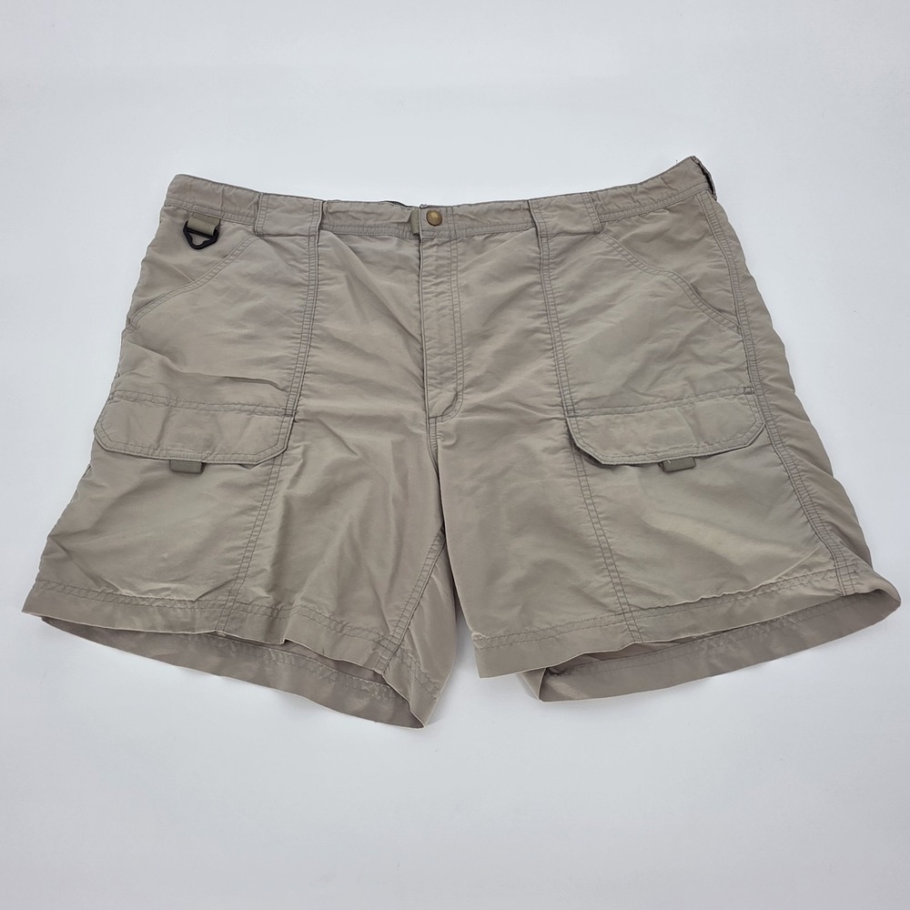 LL Bean Cargo Shorts Men 40 Hiking Nylon Mesh Outdoor Pockets Wicking Repellent - Picture 1 of 8